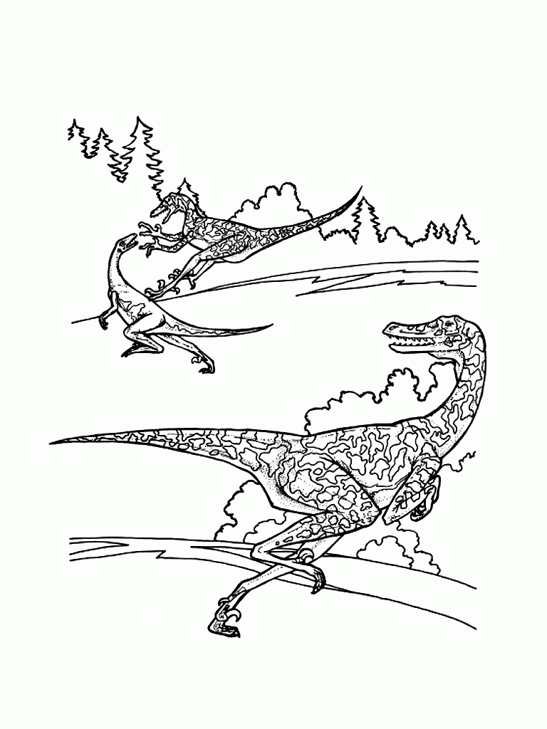 Kolorowanka Dinozaury w Akcji - Pobierz i Wydrukuj kolorowanka do druku